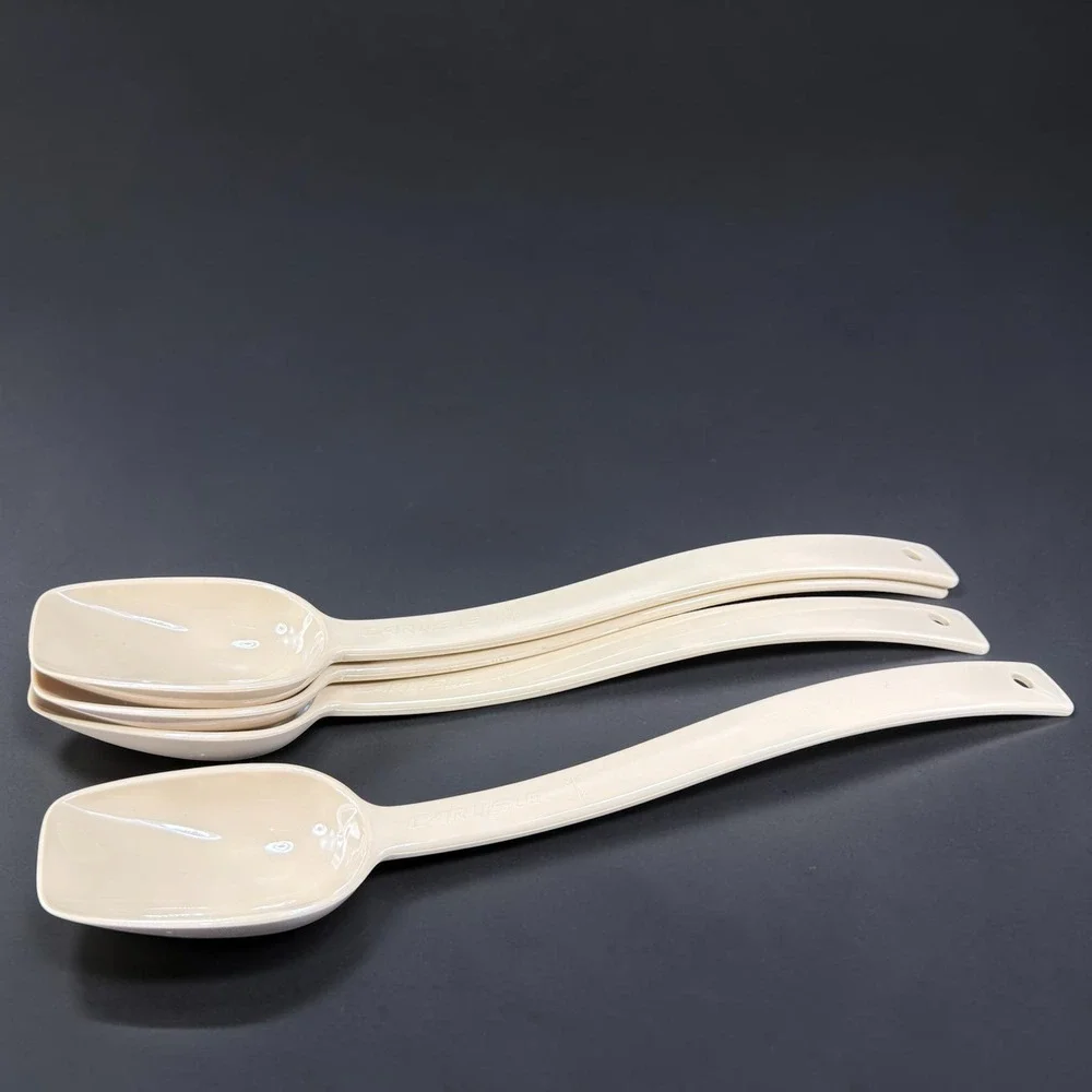 Carlisle 10inch Tan Salad Bar Serving Spoons 3/4 oz Portion Control Set of 4